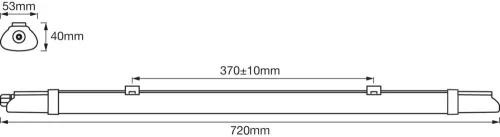 Lineáris világítási lámpatest 10W 4000K semleges fényű 900lm fehér IP65 Submarine Osram