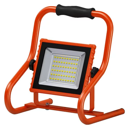 Kültéri LED reflektor akkumulátoros 20W 4000K semleges fehér 1600lm narancssárga IP44 Worklights Osram