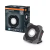 Kültéri LED reflektor akkumulátoros dimmelhető 10W 6500K hideg fehér 800lm fekete szürke IP54 Worklights Osram