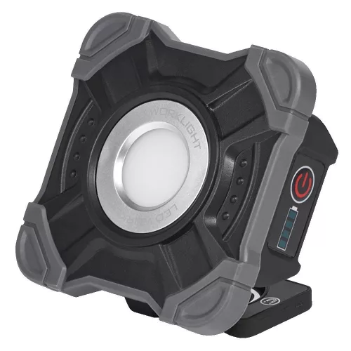 Kültéri LED reflektor akkumulátoros dimmelhető 10W 6500K hideg fehér 800lm fekete szürke IP54 Worklights Osram