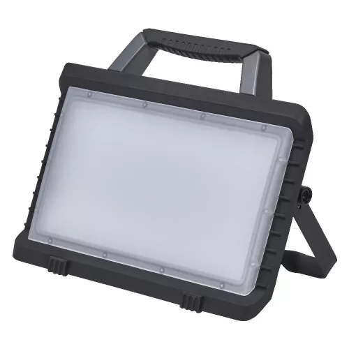 Akkumulátoros kültéri LED reflektor, dimmelhető 26W 6500K hideg fényű 3000lm fekete-szürke IP54 Worklights Osram