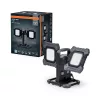 Kültéri LED reflektor hordozható akkumulátoros 60W 6500K hideg fehér 6450lm fekete szürke IP65 Worklights Osram