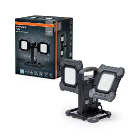   Kültéri LED reflektor hordozható akkumulátoros 60W 6500K hideg fehér 6450lm fekete szürke IP65 Worklights Osram