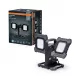 Kültéri LED reflektor hordozható akkumulátoros 60W 6500K hideg fehér 6450lm fekete szürke IP65 Worklights Osram