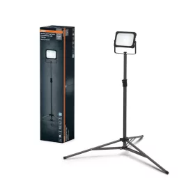   Kültéri LED reflektor állványon akkumulátoros dimmelhető 20W 6500K hideg fehér 2000lm fekete IP54 Worklights Osram