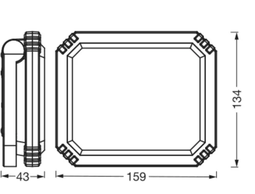 Akkumulátoros kültéri LED reflektor, dimmelhető 10W 6500K hideg fényű 700lm fekete IP54 Essentials Osram