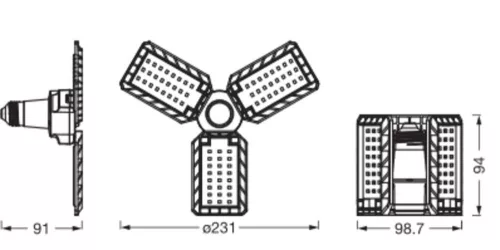 Ipari LED High Bay lámpatest E27 17W 4000K semleges fényű 1700lm fekete Blade Osram