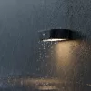Napelemes kerti fali lámpa, kültéri LED homlokzati lámpa mozgás- és alkonykapcsolóval, 4W, 380lm, 3000K, meleg fekete, IP44, Endura Osram