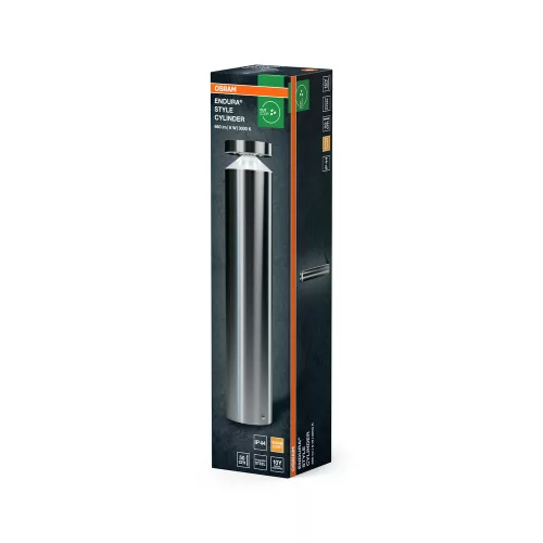 Endura Osram LED kültéri oszlop alakú kerti lámpa 6W 360lm 3000K meleg alumínium IP44