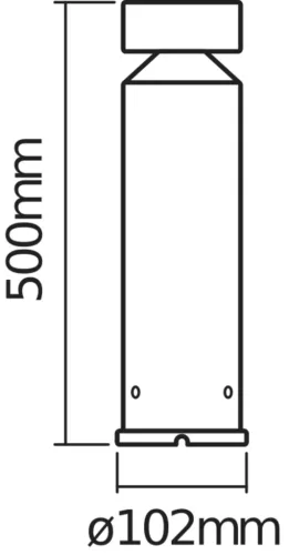 Endura Osram LED kültéri oszlop alakú kerti lámpa 6W 360lm 3000K meleg alumínium IP44