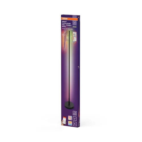 Állólámpa asztali LED 14W 350lm 2700/6500K CCT fekete Floor Round Osram Smart + Wifi