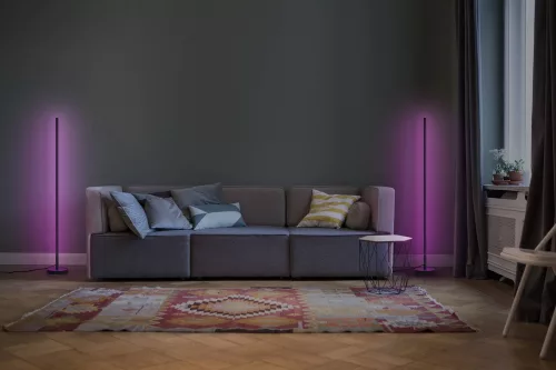Állólámpa asztali LED 14W 350lm 2700/6500K CCT fekete Floor Round Osram Smart + Wifi