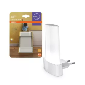   Konnektorba dugható LED éjszakai irányfény alkonyérzékelővel, 0.28W 3000K meleg fényű 5lm, fehér Lunetta Osram