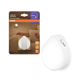   Konnektorba dugható LED éjszakai irányfény alkonyérzékelővel, dimmelhető, 0.5W 3000K meleg fényű 15lm, fehér Lunetta Osram