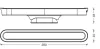 Szekrény alatti bútor LED lámpa, akkumulátoros, 4.2W 3000-6500K CCT 200lm, fekete Linear Osram