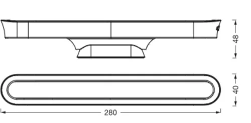 Szekrény alatti bútor LED lámpa, akkumulátoros, 4.2W 3000-6500K CCT 200lm, fekete Linear Osram