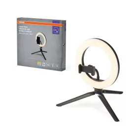   LED gyűrűs világítás fotózáshoz, elemes, dimmelhető, 5.5W 3000-4000K CCT 250lm, fekete LINEAR Osram