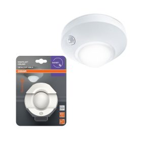   LED mennyezeti lámpa mozgásérzékelővel, elemes működésű, mozgás- és alkonyérzékelővel, 1.7W 4000K semleges fehér 105lm NIGHTLUX Osram