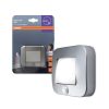 Elemmel működő LED lépcsővilágítás mozgás- és alkonyérzékelővel 0.25W 4000K semleges 14lm ezüst IP54 NIGHTLUX Osram