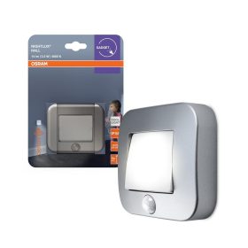   Elemmel működő LED lépcsővilágítás mozgás- és alkonyérzékelővel 0.25W 4000K semleges 14lm ezüst IP54 NIGHTLUX Osram