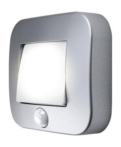 Elemmel működő LED lépcsővilágítás mozgás- és alkonyérzékelővel 0.25W 4000K semleges 14lm ezüst IP54 NIGHTLUX Osram