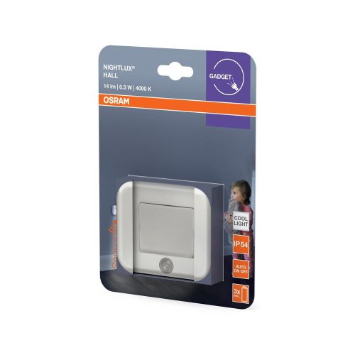 Elemmel működő LED lépcsővilágítás mozgásérzékelővel 0.25W 4000K semleges fehér 14lm IP54 NIGHTLUX Osram