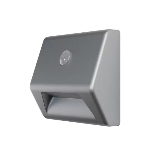 Elemmel működő LED lépcsővilágítás mozgás- és alkonyérzékelővel 0.25W 4000K semleges 10lm ezüst IP54 NIGHTLUX Osram