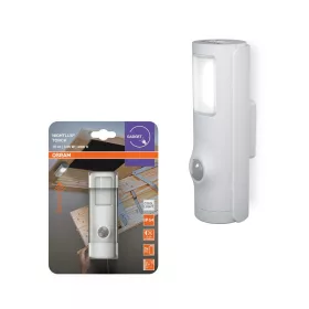   Kültéri LED lépcsővilágító lámpatest, elemes, mozgás- és alkonyérzékelővel, 0.35W 4000K semleges fényű 10lm, fehér IP54 NIGHTLUX Osram