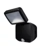 LED reflektor, elemes reflektor, 4W, 260lm, 4000K, IP54, fekete, mozgás- és alkonyérzékelős spotlámpával, Osram