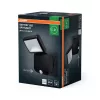LED reflektor, elemes reflektor, 4W, 260lm, 4000K, IP54, fekete, mozgás- és alkonyérzékelős spotlámpával, Osram