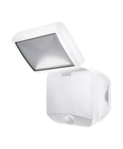 LED reflektor, elemes reflektor, 4W, 260lm, 4000K, IP54, fehér, mozgás- és alkonyérzékelős spotlámpával, Osram