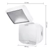LED reflektor, elemes reflektor, 4W, 260lm, 4000K, IP54, fehér, mozgás- és alkonyérzékelős spotlámpával, Osram