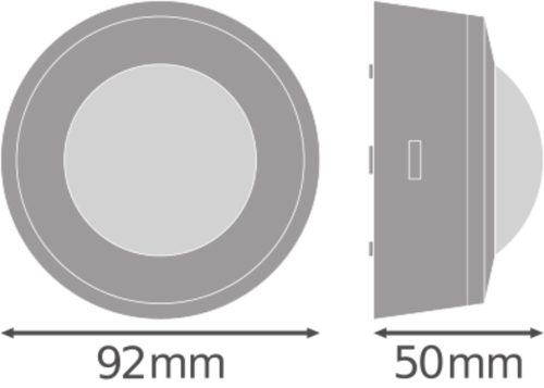 Mozgás- és alkonyérzékelős kültéri LED lámpa, fehér, IP44, Osram