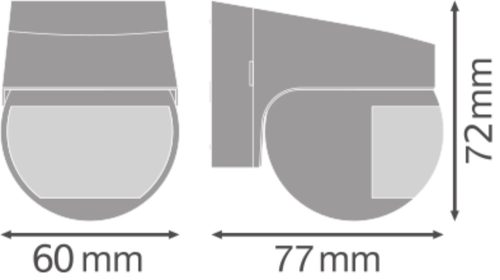 Kültéri LED mozgás- és alkonykapcsoló, szürke IP44, Osram