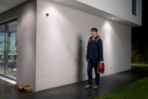 Kültéri LED mozgás- és alkonykapcsoló, szürke IP44, Osram