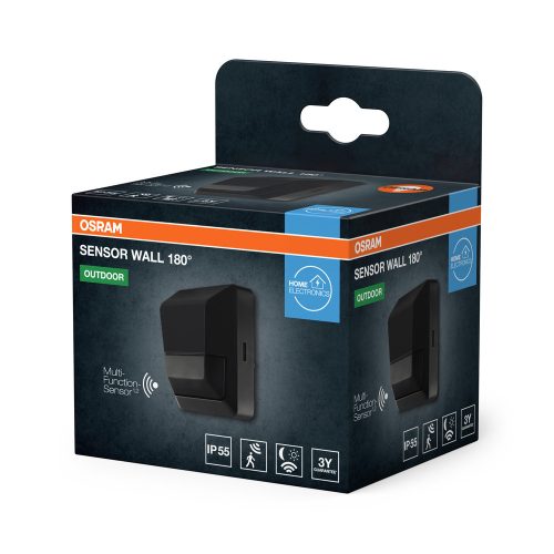 Kültéri LED mozgás- és alkonykapcsoló, szürke, IP55, Osram