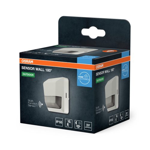 Kültéri LED mozgás- és alkonykapcsoló, fehér, IP55, Osram