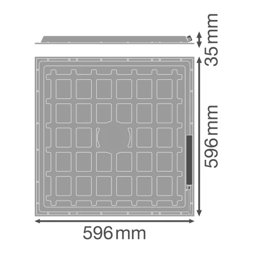 LED Mennyezeti Süllyesztett Panel 36W 6500K Hideg 3200lm Fehér Essentials Osram