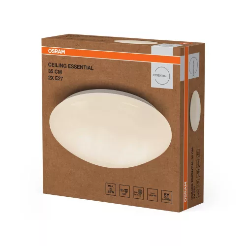 Mennyezeti lámpa kültéri kerti felületre szerelhető E27 fehér Essential Osram