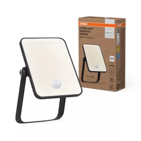   LED reflektor kültéri LED lámpa mozgás- és alkonykapcsolóval 10W 4000K semleges fekete Osram reflektor