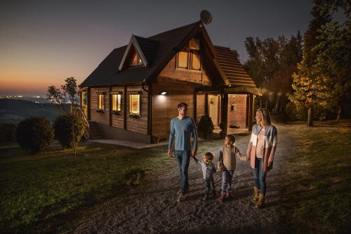 LED reflektor kültéri LED lámpa mozgás- és alkonykapcsolóval 10W 4000K semleges fekete Osram reflektor