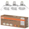 3 db-os süllyesztett halogén LED mennyezeti spotlámpa, kerek, GU10, 2,6 W, 230 lm, 2700 K, meleg fehér, Essential Osram