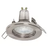 3 db-os süllyesztett halogén LED mennyezeti spotlámpa, kerek, GU10, 2,6 W, 230 lm, 2700 K, meleg, szálcsiszolt nikkel, Essential Osram
