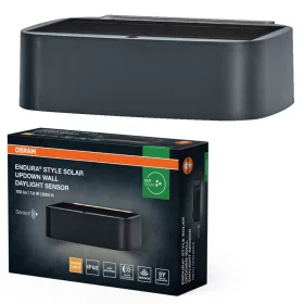   Endura Osram LED kerti fali lámpa alkonykapcsolóval 7.6W 520lm 3000K meleg, szabályozható szürke IP65