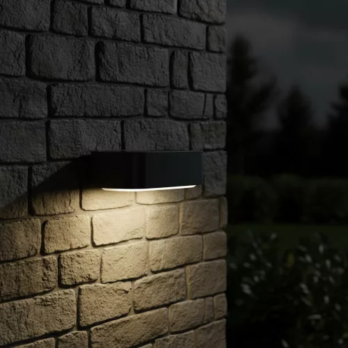 Endura Osram LED kerti fali lámpa alkonykapcsolóval 7.6W 520lm 3000K meleg, szabályozható szürke IP65