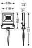 LED kerti lámpa 20W 1700lm 3000K meleg szürke IP65 Endura Osram