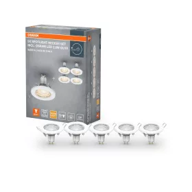   LED panel, süllyesztett lámpatest, LED spot GU10, 2,6 W, 2700 K, meleg fehér, 230 lm, Osram