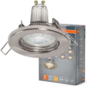   LED panel süllyesztett lámpatest LED spot GU10 2.6W 2700K meleg fehér 230lm nikkel Osram