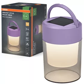   Endura Osram napelemes LED kerti lámpa, állólámpa, 0,42 W, 20 lm, 3000 K, meleg, szabályozható, lila, IP44