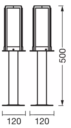 Endura Osram LED kültéri állólámpa, szürke, IP44